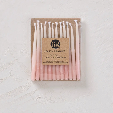 Hand Dipped Beeswax Candles- Pink Ombre