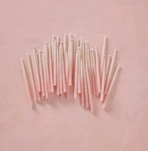 Hand Dipped Beeswax Candles- Pink Ombre