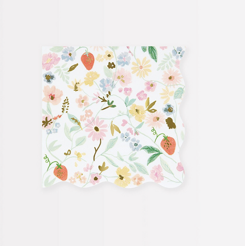 Elegant Floral Small Napkins