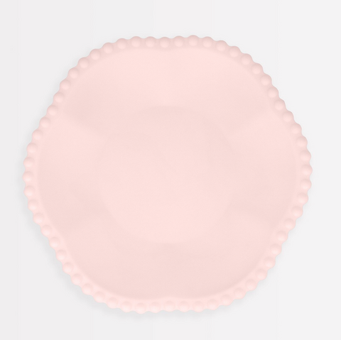 Pink Dot Edged Flower Compostable Side Plates