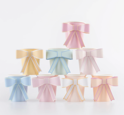 Pastel Bow Cups